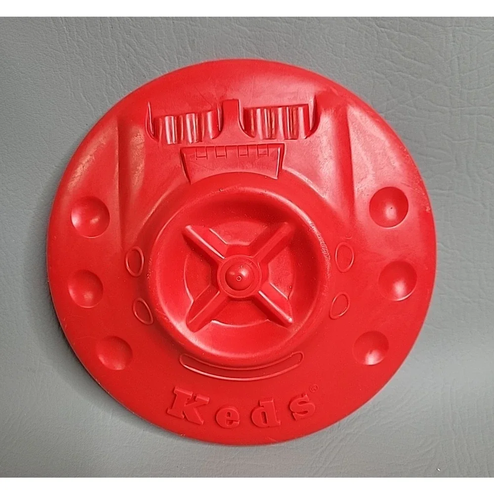 Vintage Red Keds Advertising Promotional UFO Frisbee Flying Saucer Disc Toy USA